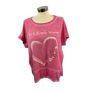 One Size New Collection Women's Tshirt Made in Italy Pink Chic